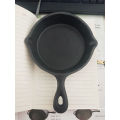 15 cm Gusseisen Mini Sizzle Pan mit Holzauflage